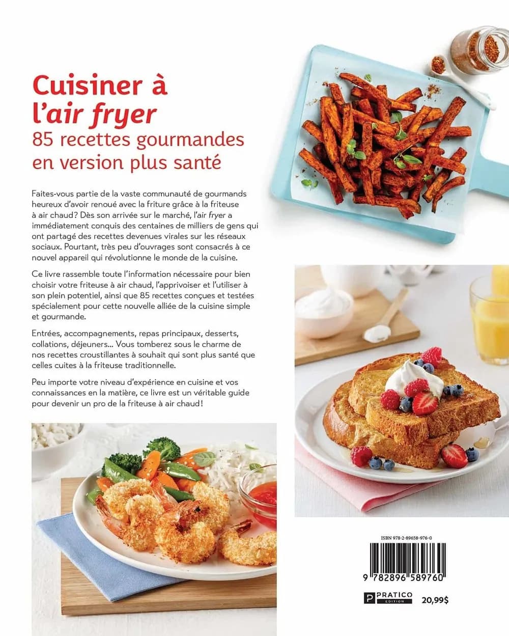 Cuisiner à l'air fryer : 85 recettes gourmandes en version plus santé
