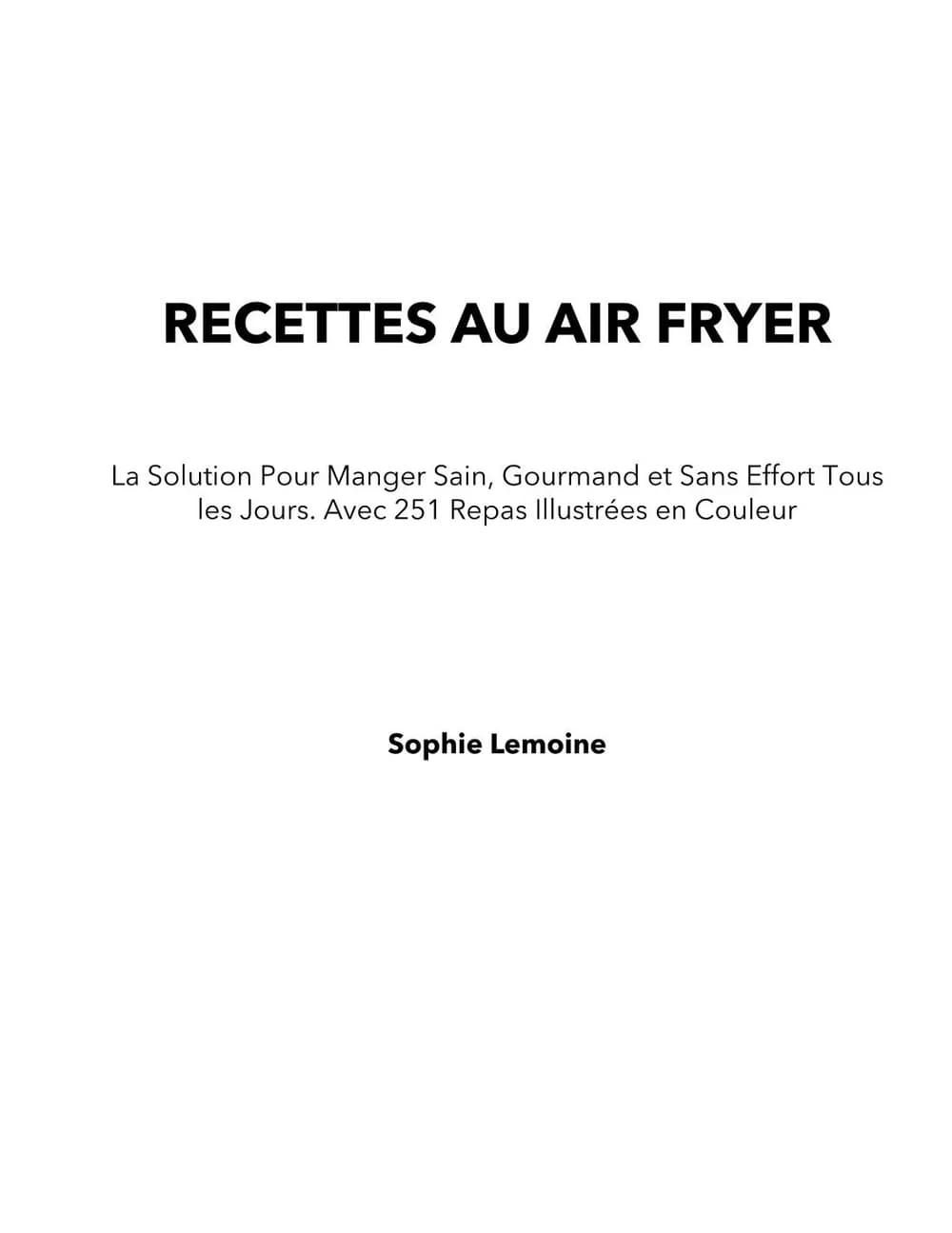 Recettes au Air Fryer