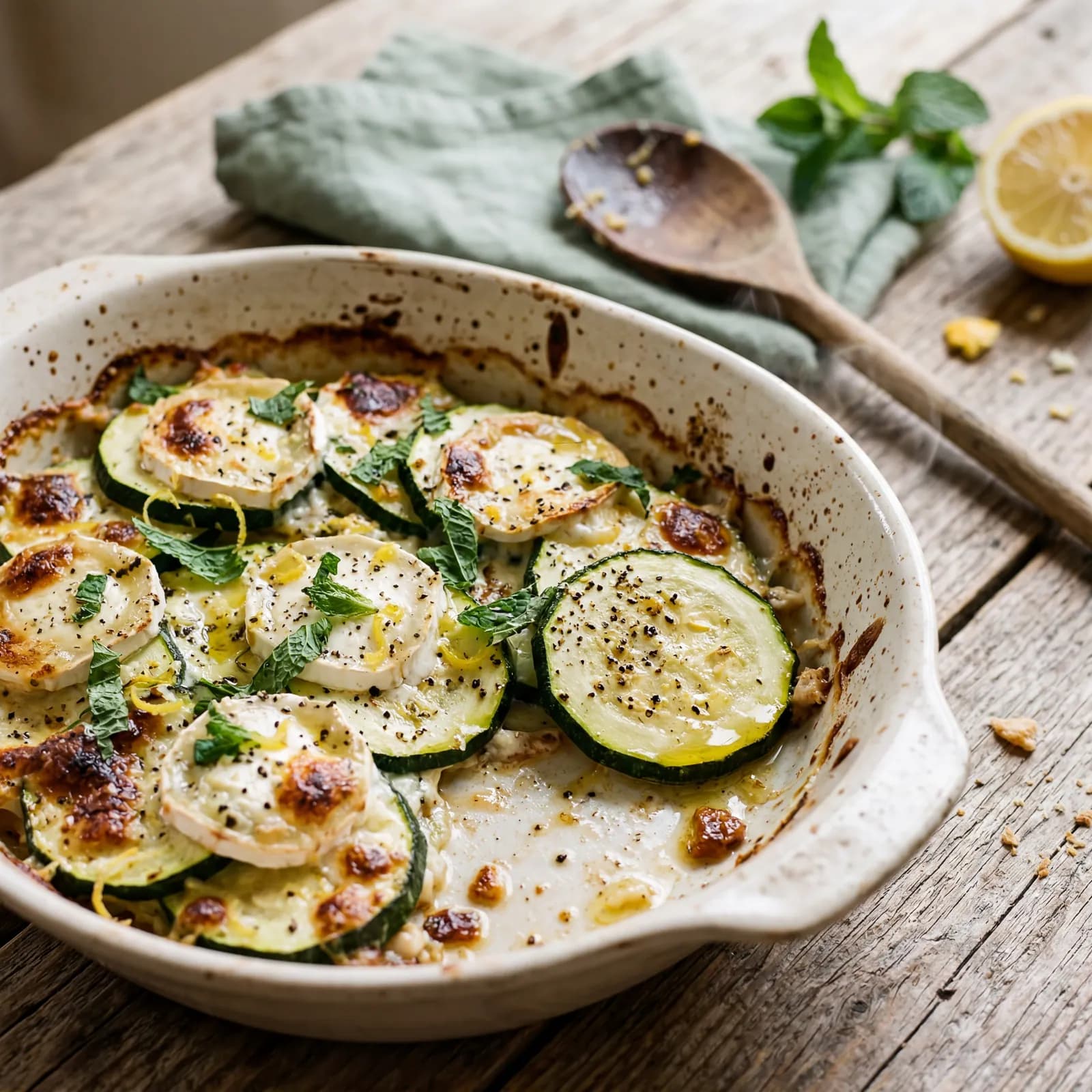 Gratin de courgettes au chèvre