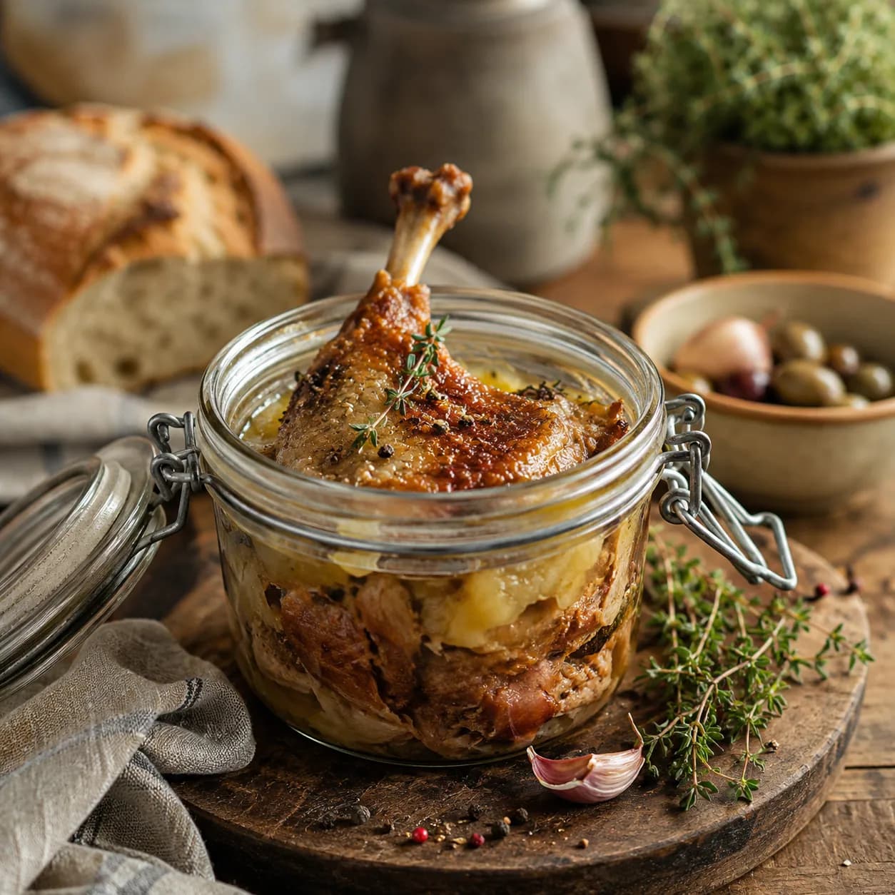 Confit de canard maison en bocal