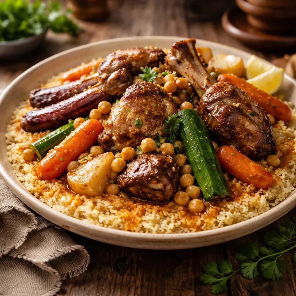 Couscous royal algérien traditionnel
