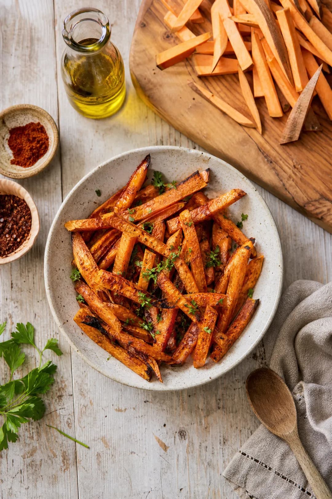 Frites de Patates Douces Épicées