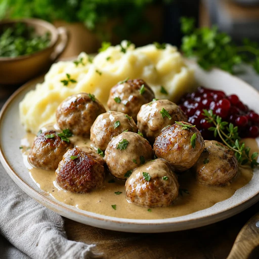 Köttbullar, boulettes suédoises à la sauce crémée