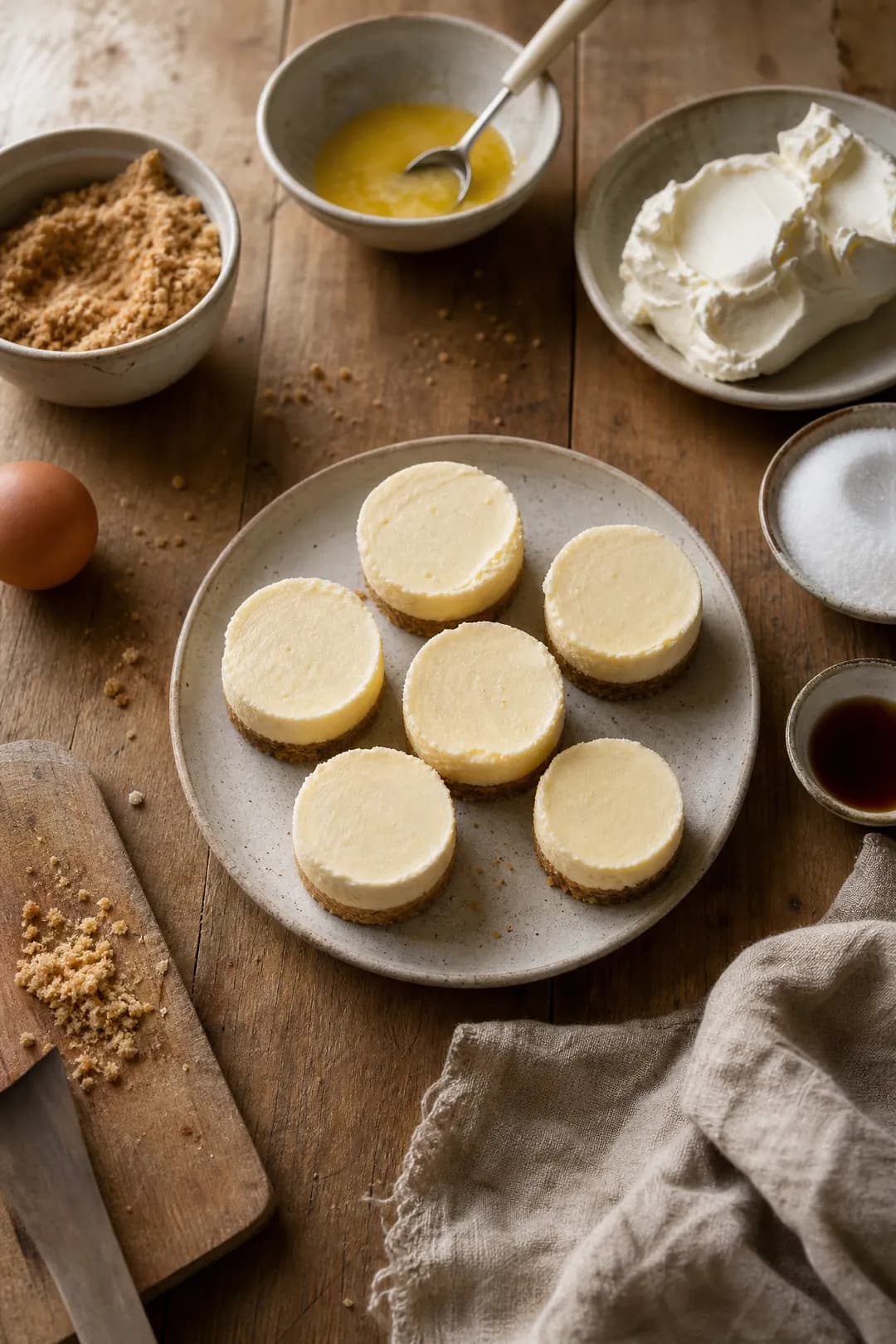 Mini cheesecakes nature