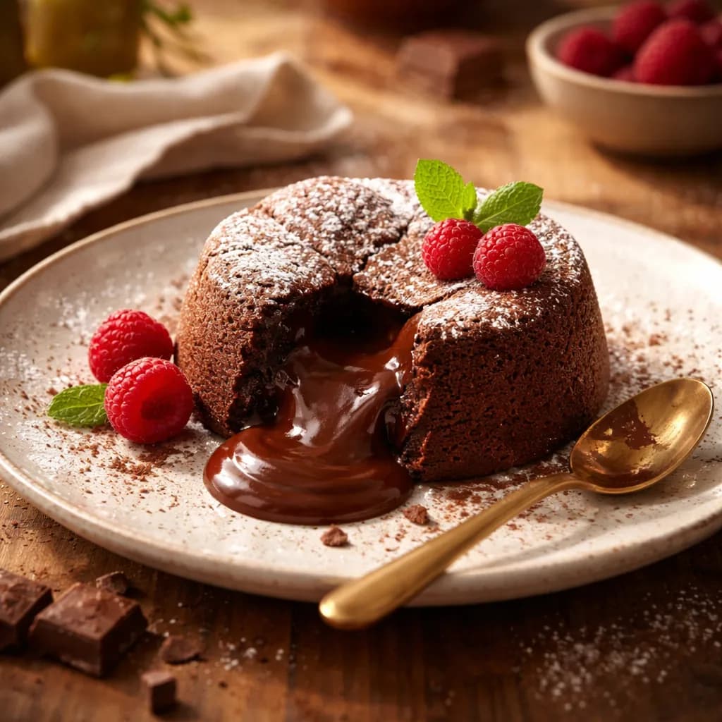 Moelleux au chocolat cœur coulant au micro-ondes