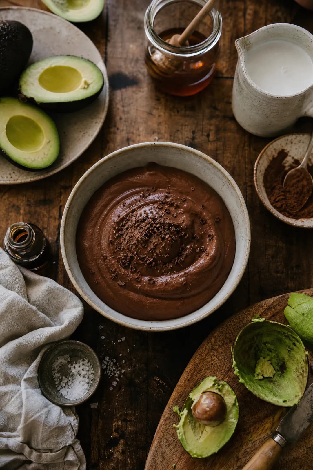 Mousse au chocolat et à l'avocat