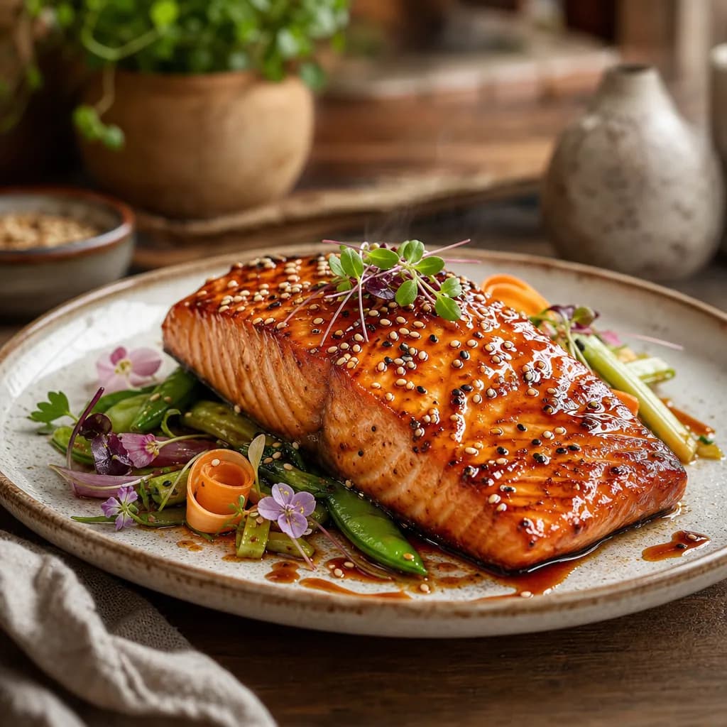 Saumon teriyaki à l'air fryer