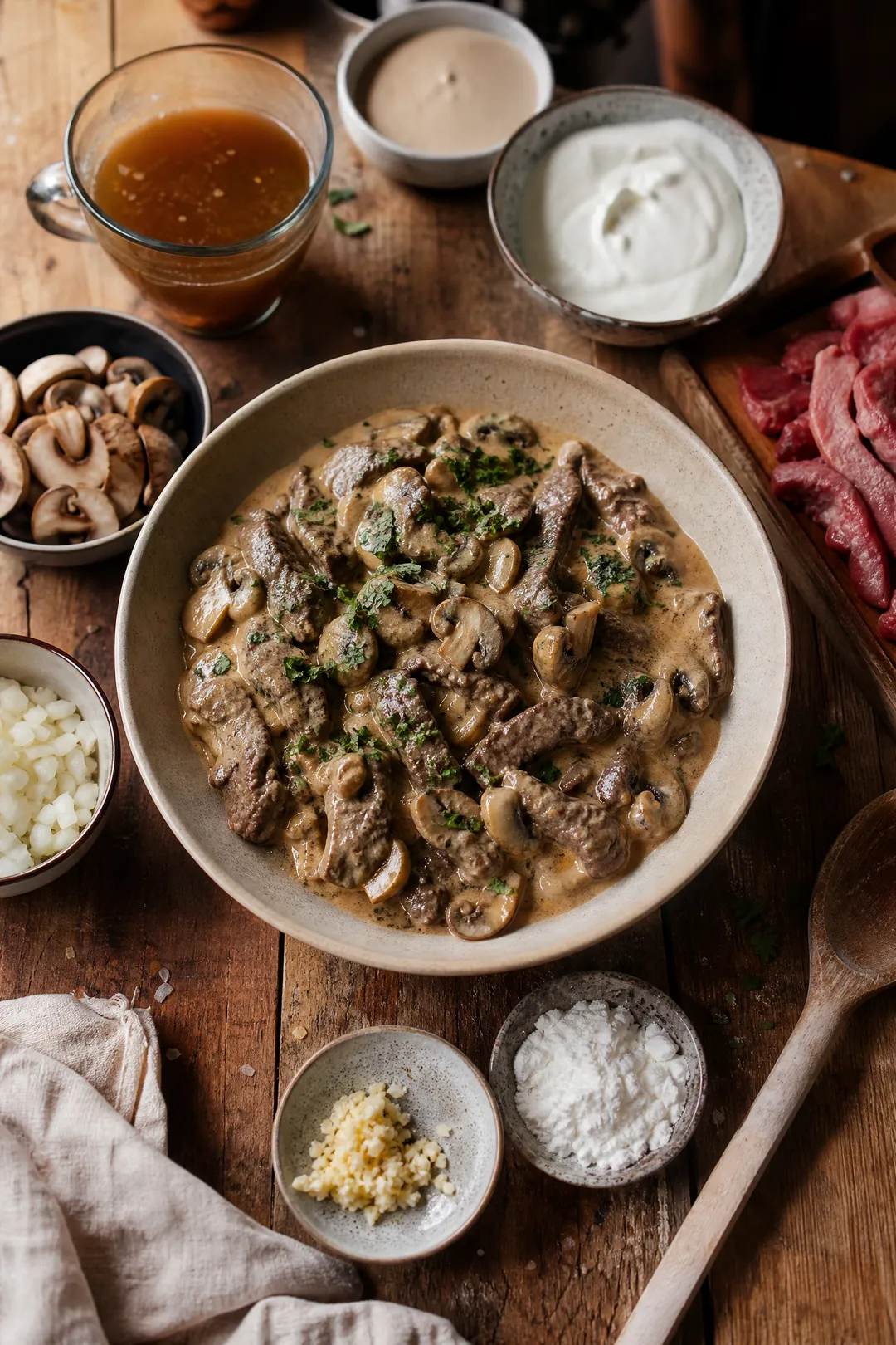 Bœuf Stroganoff à la mijoteuse