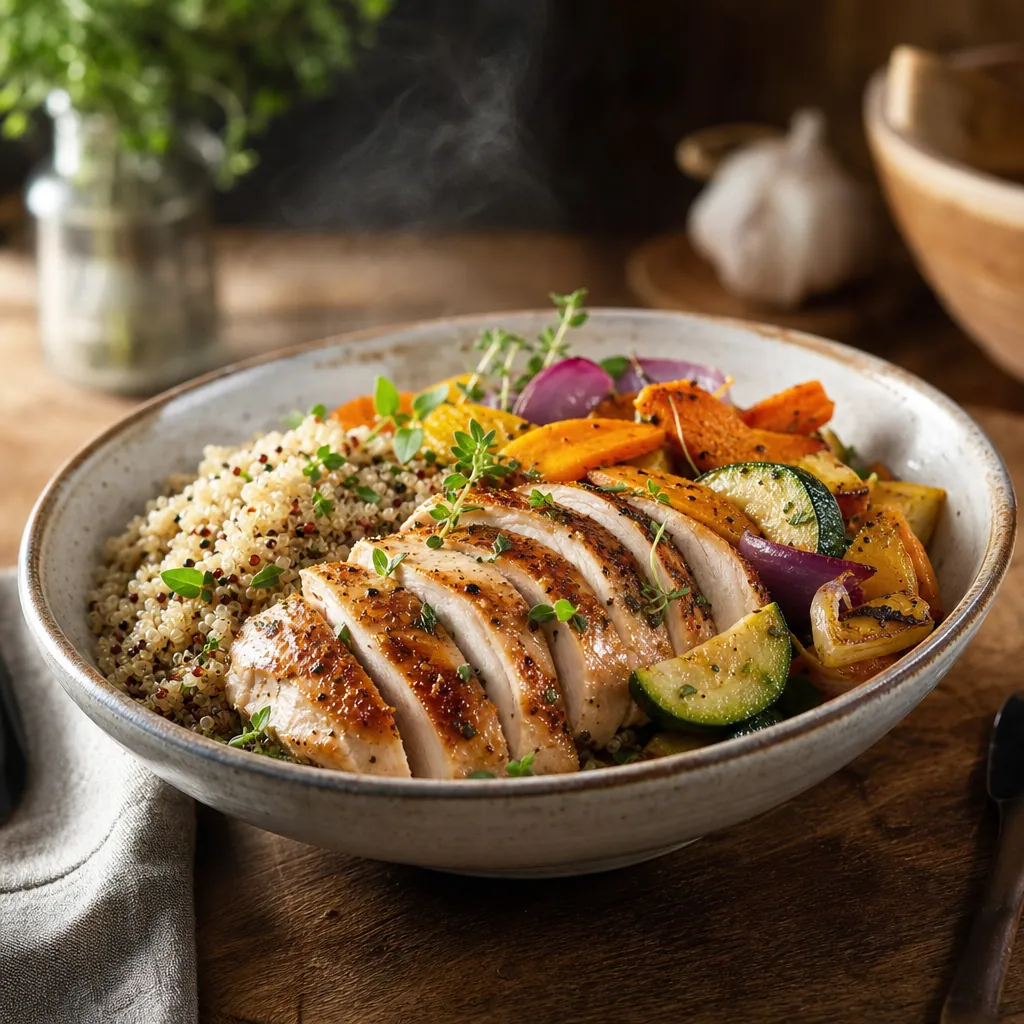 Bowl protéiné poulet quinoa