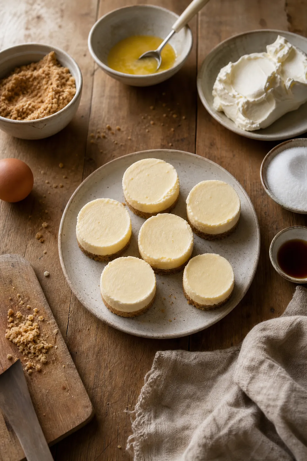 Mini cheesecakes nature