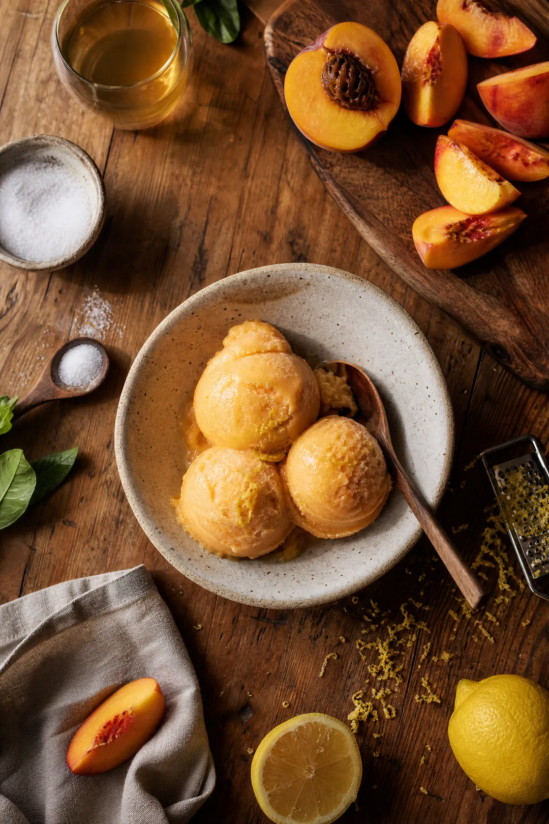 Sorbet à la pêche