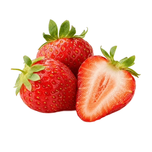 fraises fraîches, tranchées