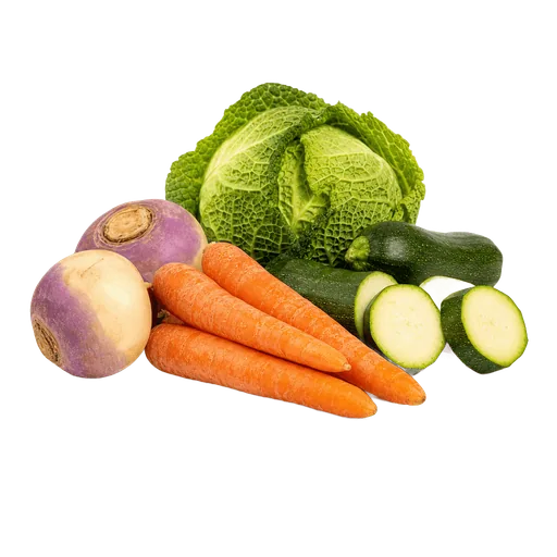 Légumes mélangés (navets, carottes, courgettes, chou)
