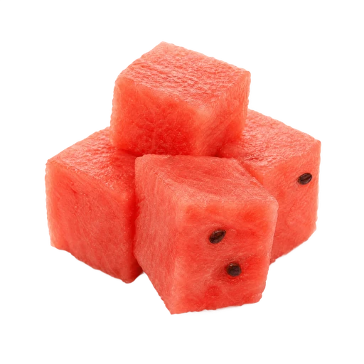 pastèque, coupée en cubes