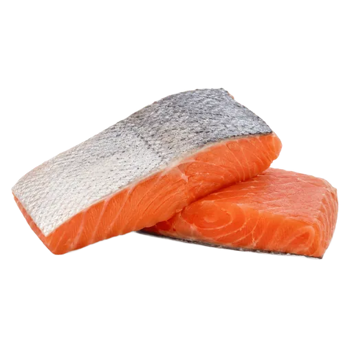 Pavés de saumon avec peau